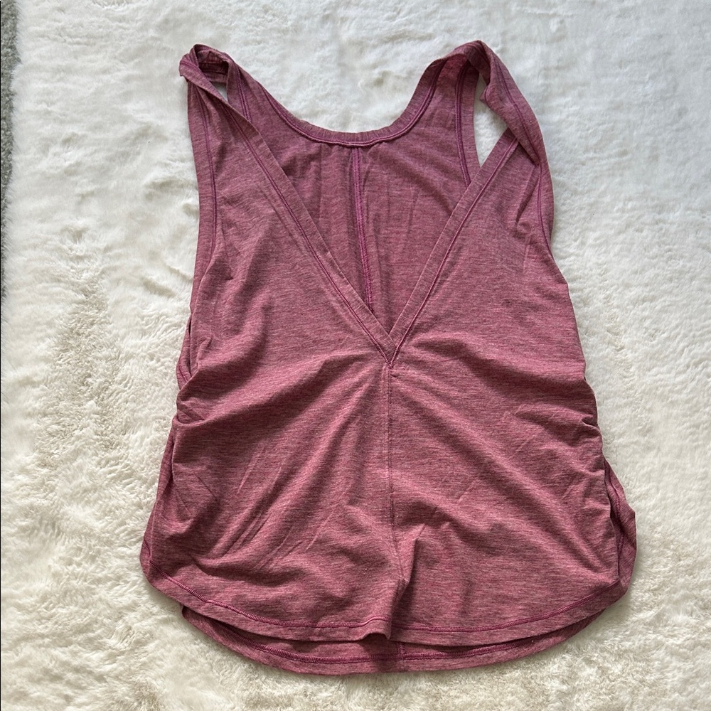 Women's Lululemon Pink reversible tank top.